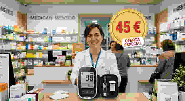 Farmaceutica ofrece glucómetro 45 euros